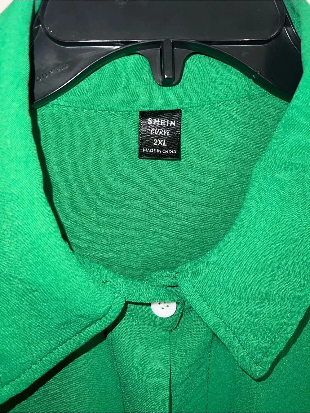 SHEIN Bright Green Long-Sleeve Button-Down Shirt and Short Matching Set